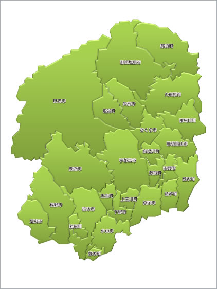 栃木県の地図画像