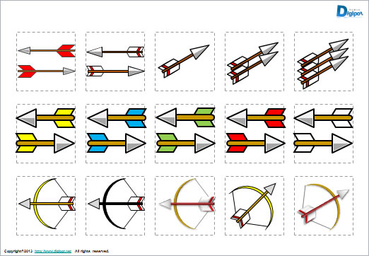 弓矢風の矢印画像