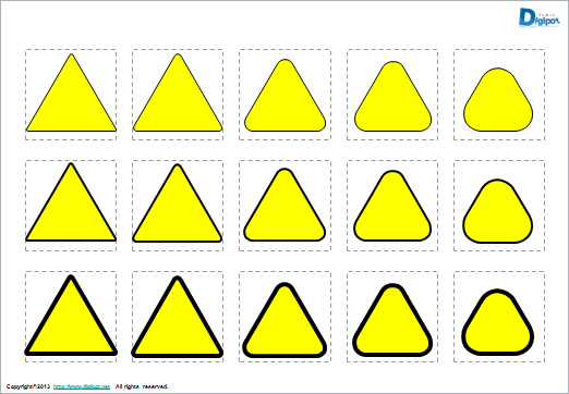 角丸三角形の図形画像2