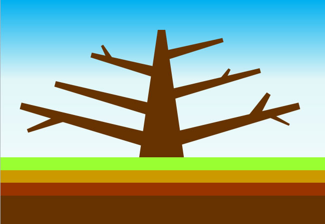 樹木をモチーフにした説明図テンプレート画像4