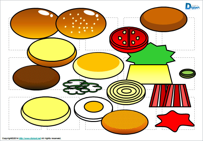 ハンバーガーのイラスト画像2