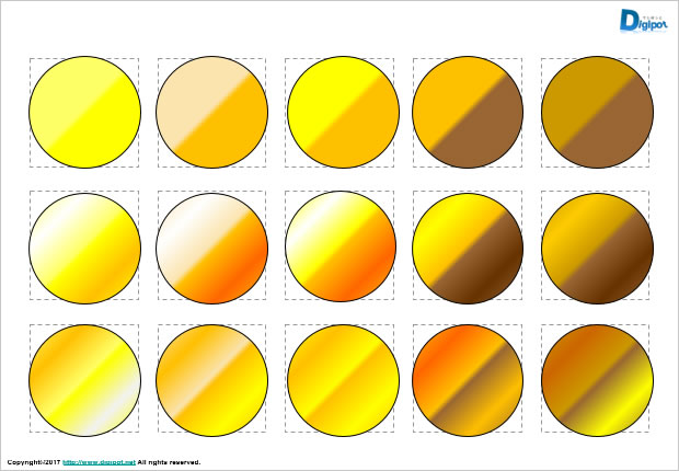 金（ゴールド）のグラデーションパターン素材2