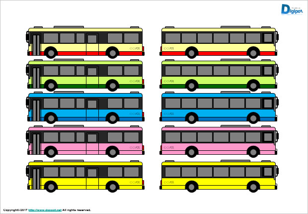 路線バスのイラスト画像