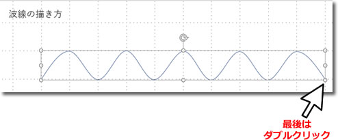 パワーポイントで波線の描き方説明画像5