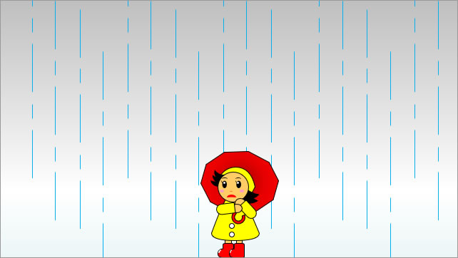 雨、大雨のアニメ画像