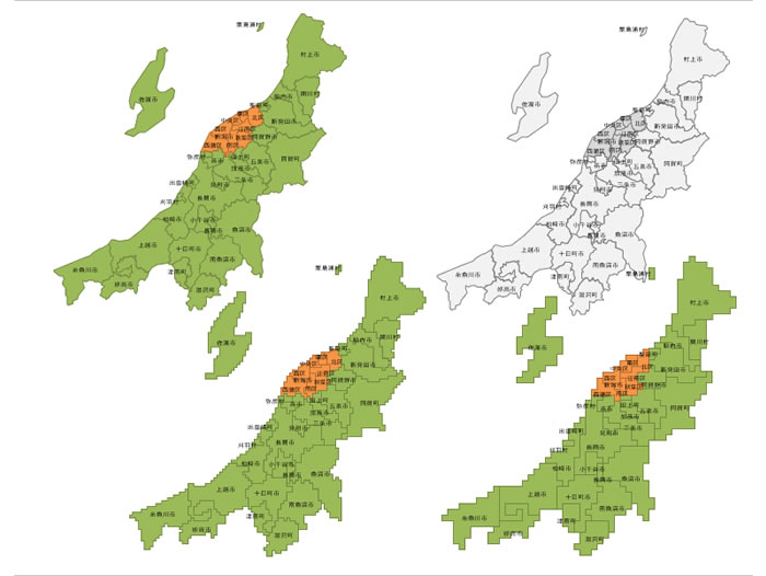 新潟県の地図画像