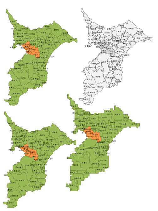 千葉県の地図画像