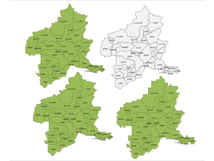 群馬県の地図 Png形式画像 フリー素材 無料素材のdigipot