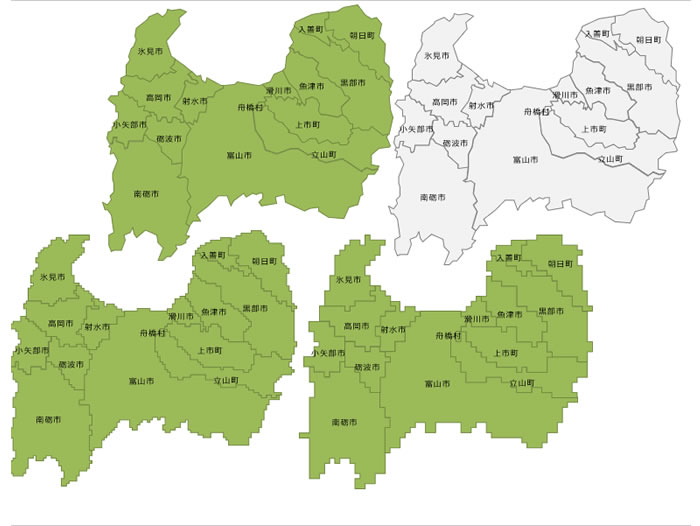 富山県の地図画像