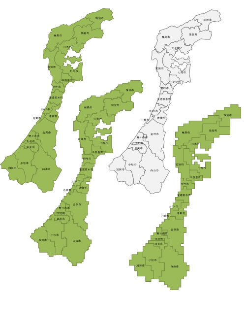 石川県の地図画像