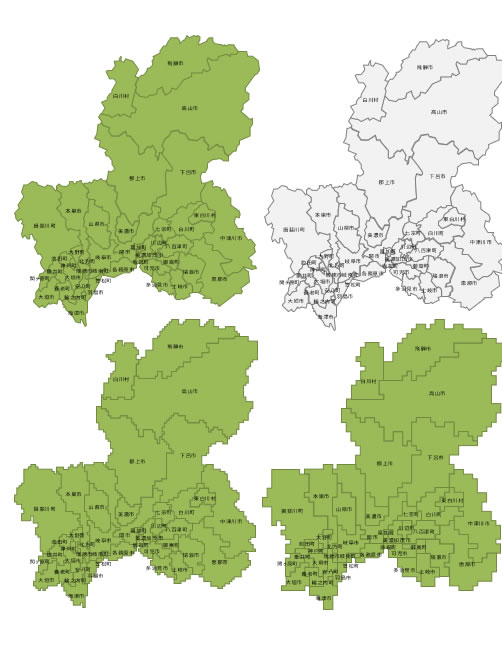 岐阜県の地図画像