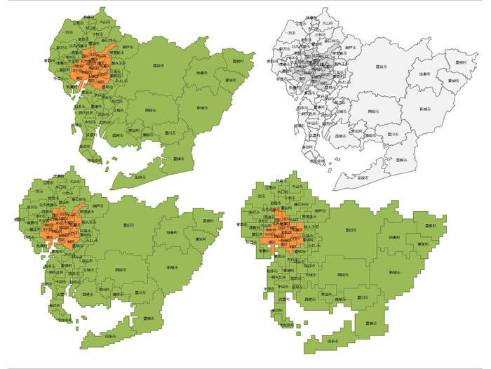 愛知県の地図画像