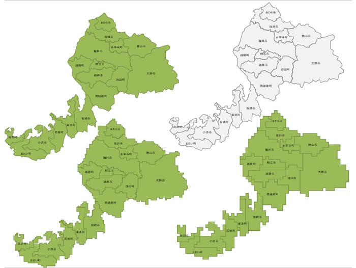 福井県の地図画像