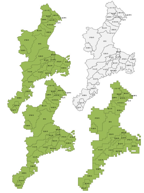 三重県の地図 Png形式画像 フリー素材 無料素材のdigipot