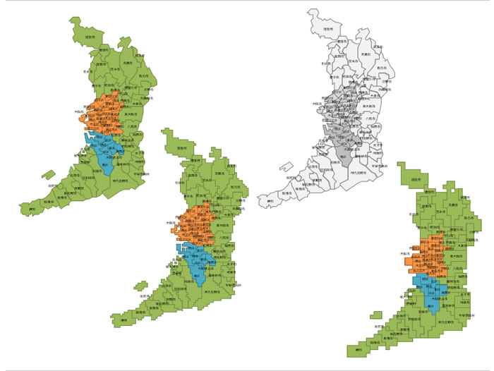 大阪府の地図画像