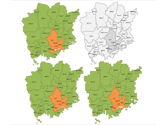 岡山県の地図画像