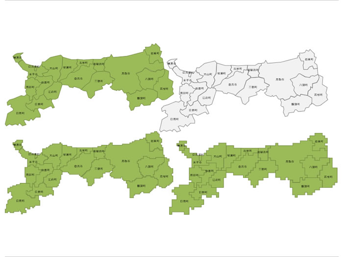 鳥取県の地図 Png形式画像 フリー素材 無料素材のdigipot