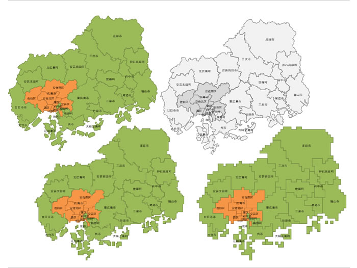 広島県の地図画像