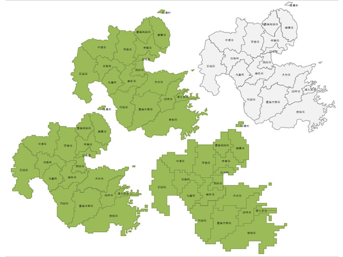 大分県の地図 画像 フリー素材 無料素材のdigipot