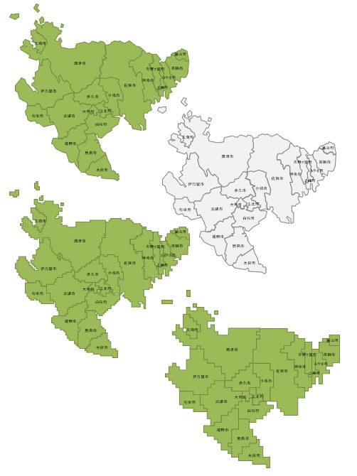 佐賀県の地図画像