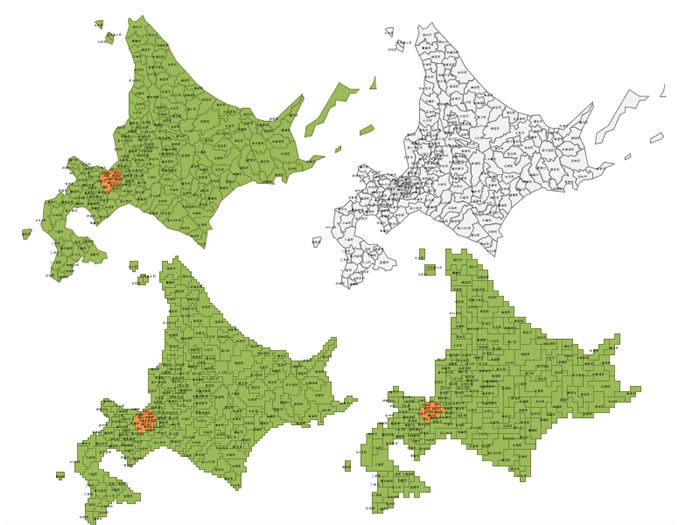 北海道の地図画像