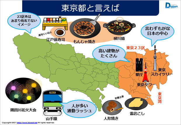 東京都地図のパワポ エクセル ワード イラストのフリー素材まとめ フリー素材 無料素材のdigipot