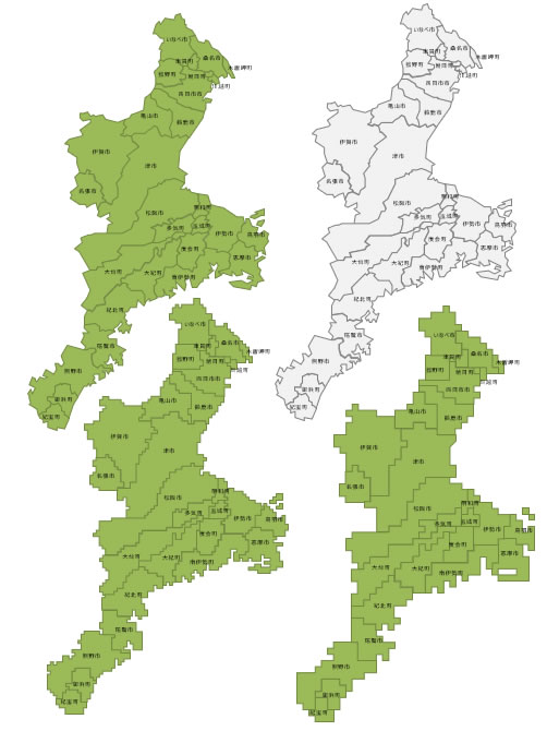 三重県の地図画像