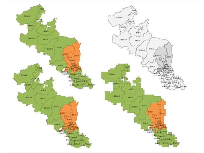 京都府の地図画像