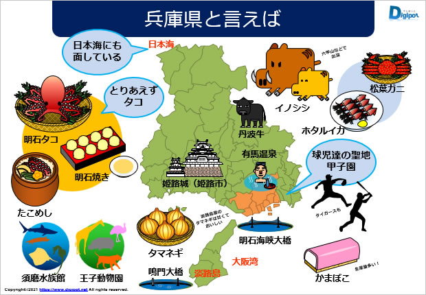 兵庫県に関するイラスト素材サンプル画像
