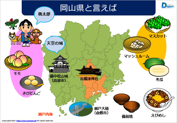 岡山県に関するイラスト素材サンプル画像