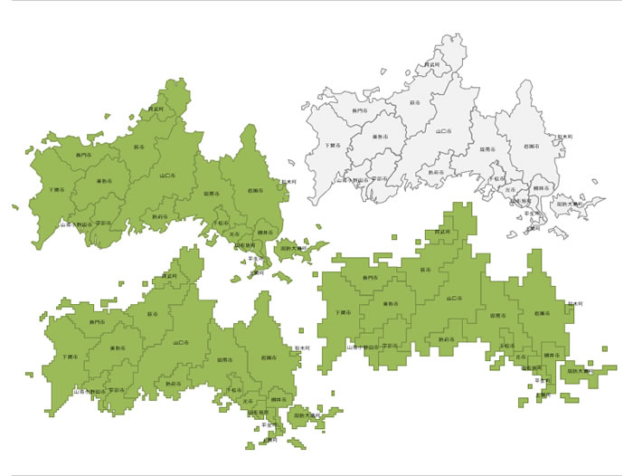 山口県地図のパワポ エクセル ワード イラスト素材まとめ フリー素材 無料素材のdigipot