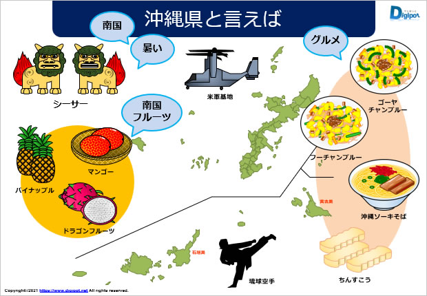 沖縄県地図のパワポ エクセル ワード イラスト素材まとめ フリー素材 無料素材のdigipot