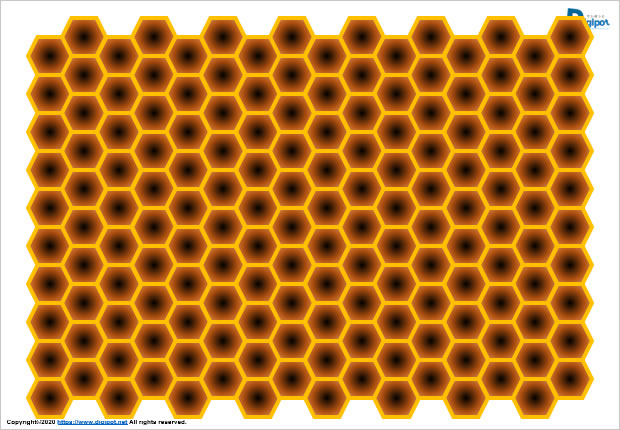 ハチの巣型図形画像
