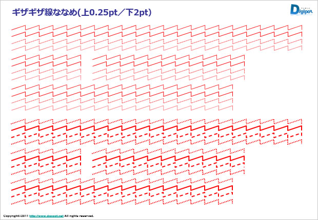 ギザギザ線ななめ画像2