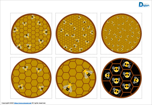 ハチ、ハチの巣のイラスト画像4