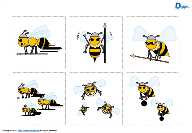 働くハチ、社畜バチのイラスト画像4