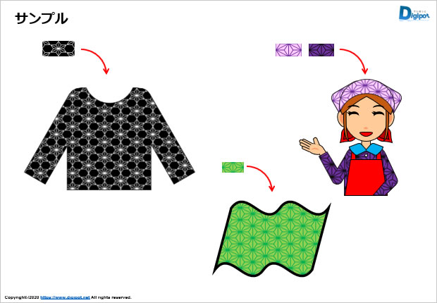 塗りパターンの利用例画像