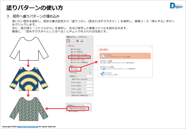 塗りパターンの使い方説明2