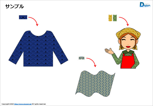 塗りパターンの利用例画像