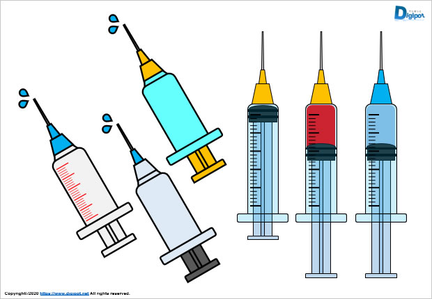 注射器のイラスト画像