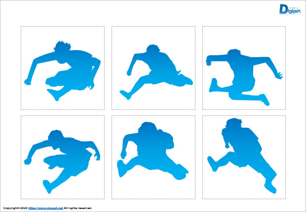 ハードルジャンプのシルエット画像2