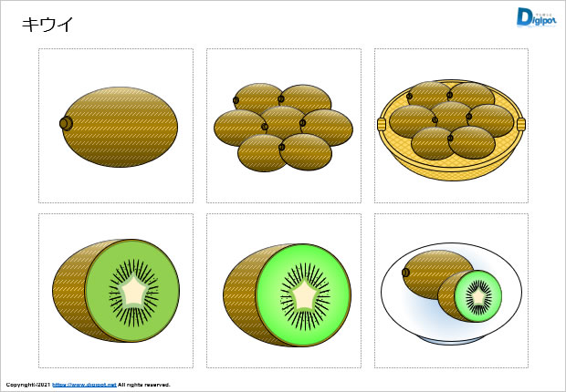 キウイのイラスト画像
