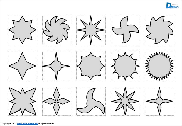 手裏剣型図形画像