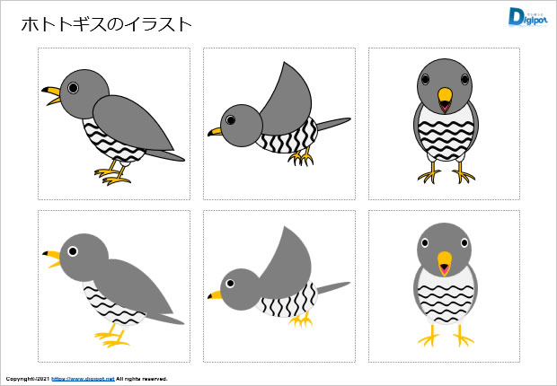 ホトトギスのイラスト画像