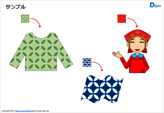塗りパターンの利用例画像