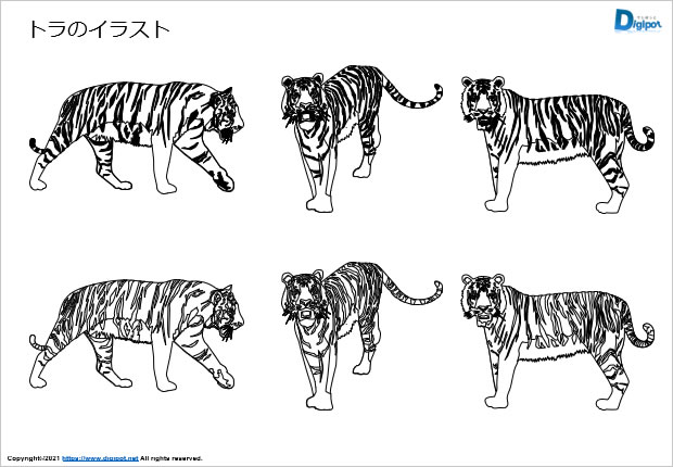 トラのイラスト画像3