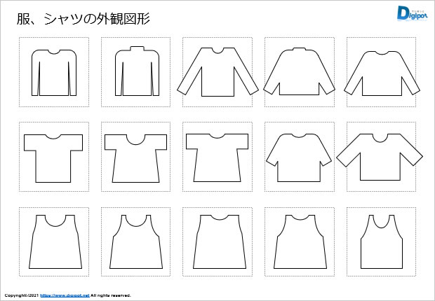服、シャツの外観図形画像