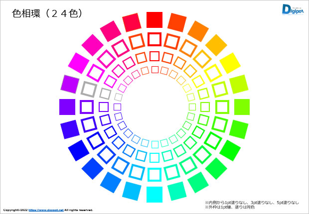 色相環（２４色）画像