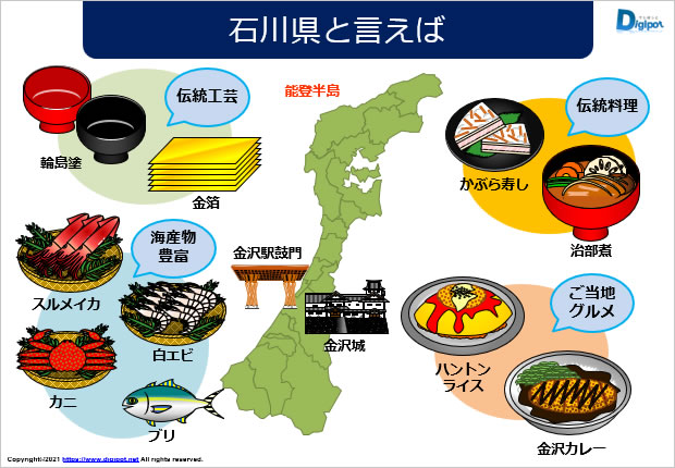 石川県と聞いてイメージする資料サンプル画像