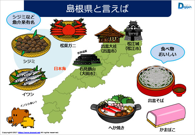 島根県と聞いてイメージする資料サンプル画像